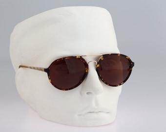 Burberrys B10 04, gafas de sol estilo aviador redondas de diseño vintage de los años 90 con diseño de tortuga para hombre y mujer, NOS