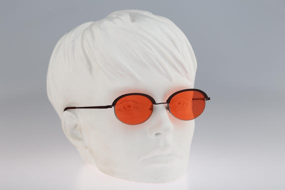 Jean Paul Gaultier 55-0029 Titanium, Vintage 90s Tinted Red Lenses 