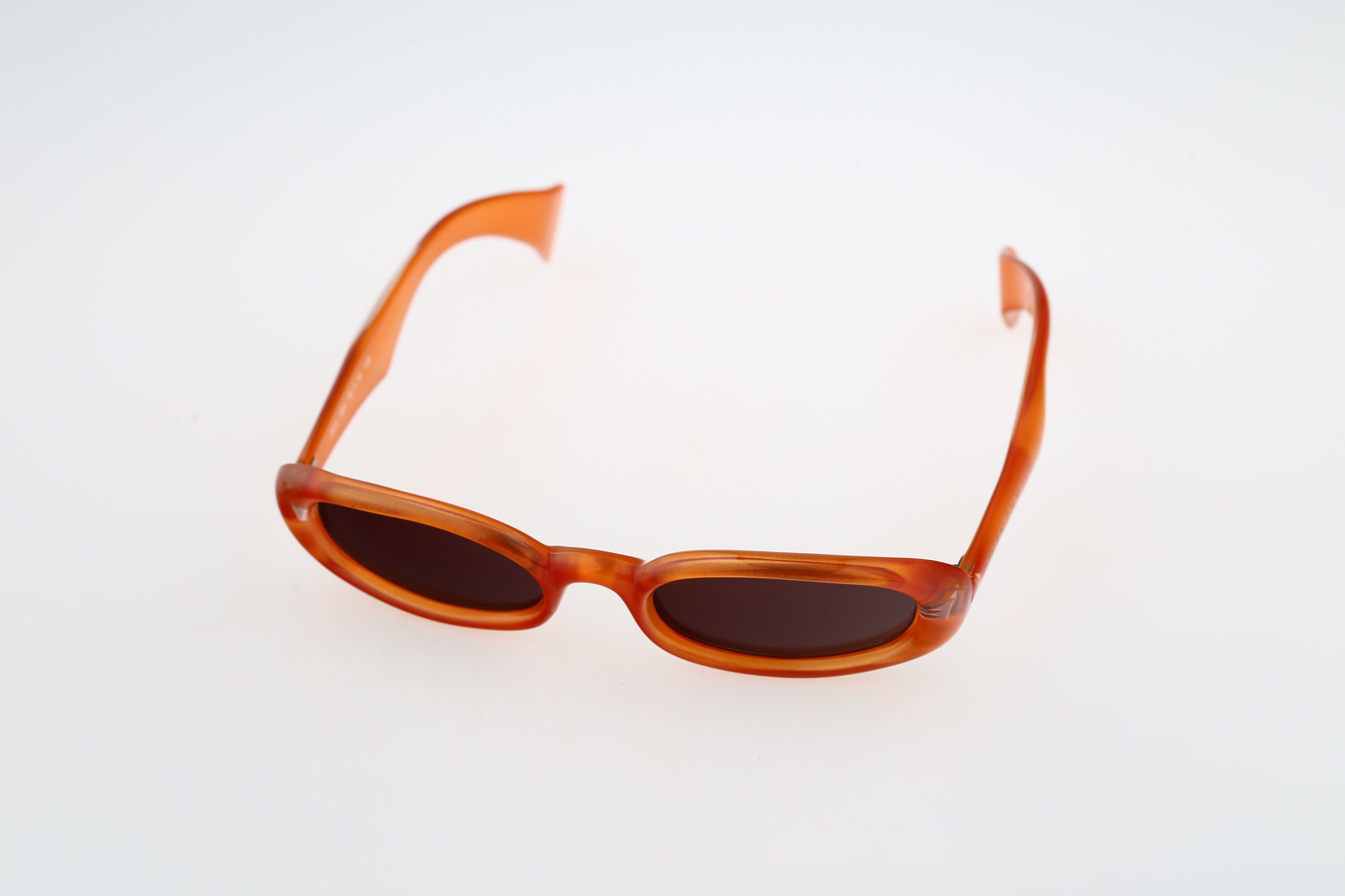 Givenchy 2513 004, Vintage 90s Orange Slim Rectangle 