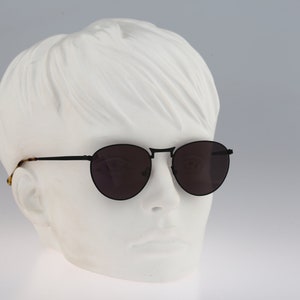 Country 123, Vintage 90s black panto round sunglasses mens & womens NOS