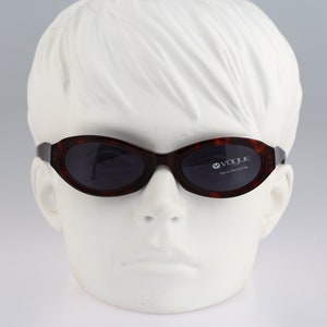 Vogue 2164 W 656, Vintage 90s tortoise oval cat eye sunglasses women, NOS
