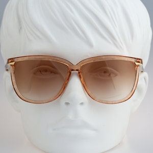 Silhouette M 1700 20 C 1297, Vintage 80s tinted brown lenses unique clear oversized square sunglasses women, NOS