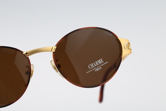 Charme Gold Frame Round Sunglasses with Brown Lenses Charme 7557 669 – Vintage Frames Company main image 4