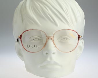 Silhouette M 1763 C 1717, Vintage 80s clear oversized round butterfly eyeglasses frames womens NOS