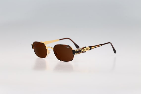 Egizia 14 01, Vintage 90s Gold and Tortoise Small Rectangle  display picture 2