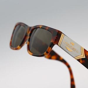 Police 1207 778, Vintage 90s tortoise small rectangle sunglasses mens & women, NOS