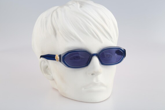 Bvlgari 813 914, Vintage 2000s Unique Blue Hexagon  display picture 1