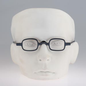 Osaka 203, Vintage 90s blue small square eyeglasses frames mens & womens NOS