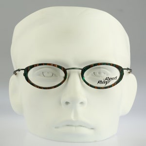 Robert Rudger 2250 262 R1, Vintage 90s colorful double rim small oval eyeglasses frames mens & womens NOS