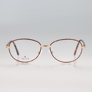 Gucci GG 2362 GB7, Vintage 90s tortoise and gold round eyeglasses frames mens & womens NOS