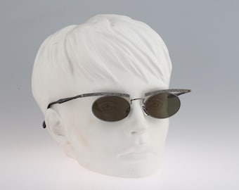 TLH 31 A2, Vintage 90s steampunk oval sunglasses women, NOS