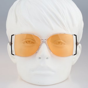 Silhouette M 1702 20 C 1307, Vintage 80er Jahre orange Gläser oversized klar Butterfly Sonnenbrille Damen, NOS