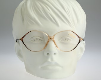 Silhouette M 1776 C 2198, Vintage 80s clear hexagon glasses frames womens NOS