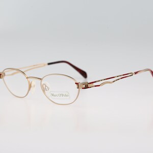 Marc O&#39;Polo by Metzler 3367 121 , 90er Jahre Gold Unikat kleine ovale Brillenfassungen Damen NOS