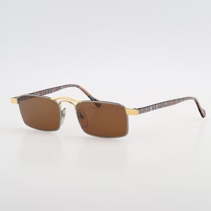 Robert Rudger 0920 134 27, Vintage 90s silver, colorful & gold small rectangle aviator sunglasses men and women NOS