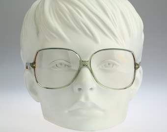 Silhouette M 1712 V 1426, Vintage 80s clear oversized butterfly eyeglasses frames womens NOS
