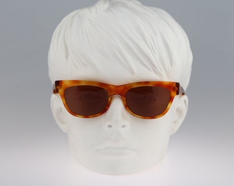 Nouvelle Vague S 2 Aretha, Vintage 90s tortoise kwadratowe okulary przeciwsłoneczne damskie NOS