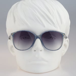 Silhouette M 1717 20 C 1477, Vintage 80er Jahre getönte Gläser blau oversized runde Sonnenbrille Damen, NOS