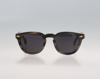 Nostalgy California 06 Gafas de sol cuadradas grises vintage de los años 90 hechas a mano en Italia para hombre y mujer NOS