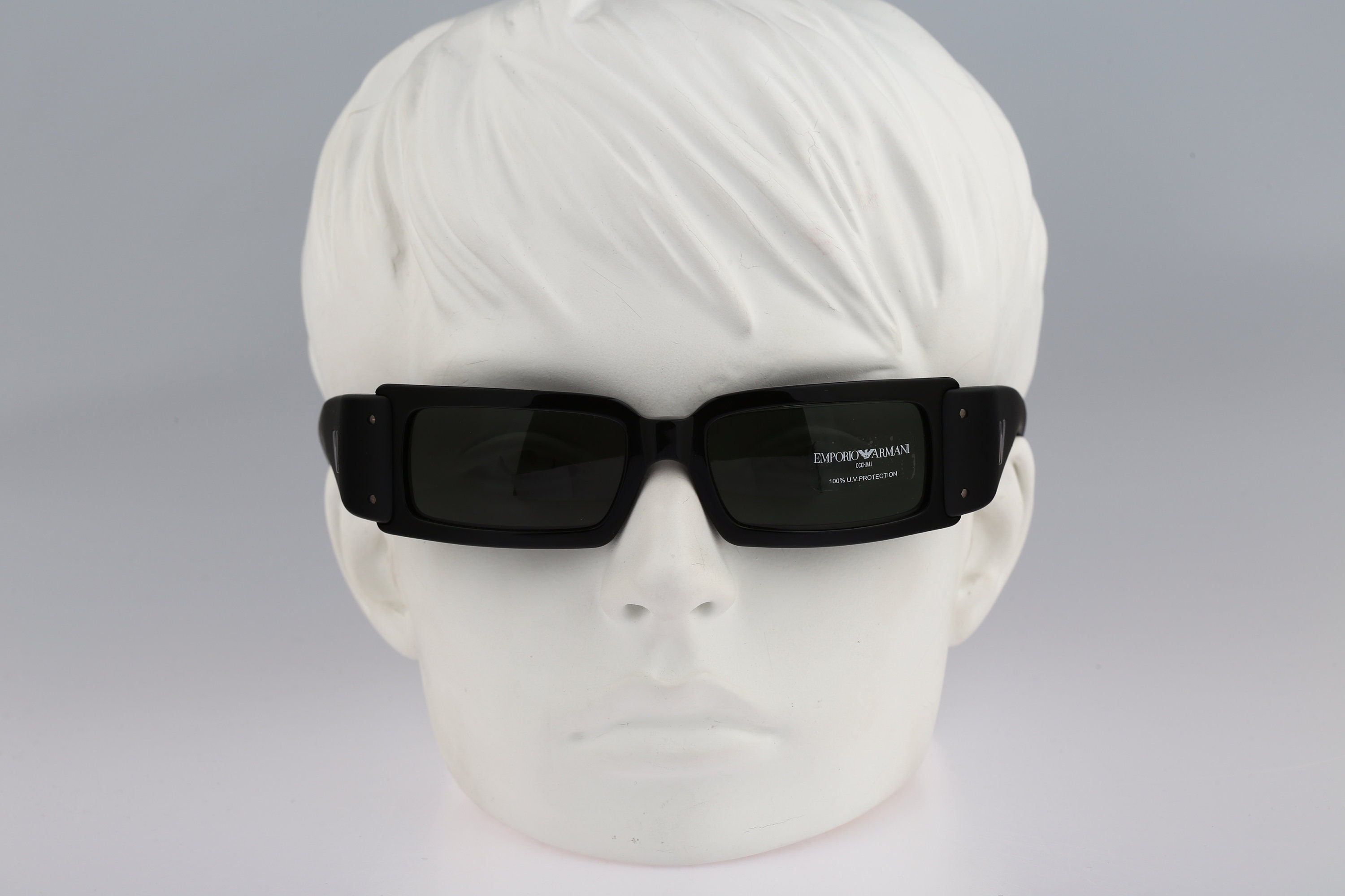 Emporio Armani 622 S 471, Vintage 2000s Black Unique Rectangle