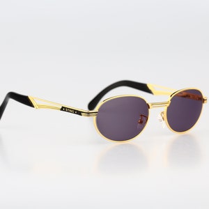 Sting 4146 103, Vintage 90s gold small oval sunglasses men and women NOS