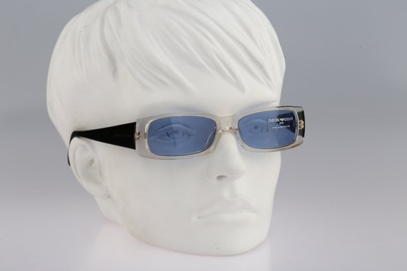 Emporio Armani 637 S 443, Vintage 90s Tinted Blue Lenses  display picture 3