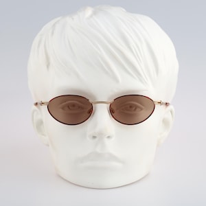 Mondi by Metzler 2410 468, Vintage 90s tortoise and gold small oval sunglasses women, NOS