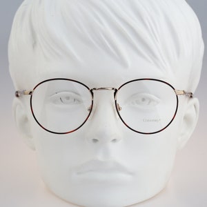 Filos Universität 6310 3F24, Vintage 90er Jahre einzigartig Gold und Tortoise panto runde Brillengestelle Herren & Damen NOS