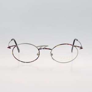 Taxi By Casanova 270 05, Vintage 90s colorful crazy small oval eyeglasses frames mens & womens NOS