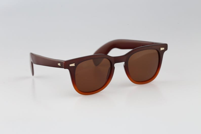 Bolle Sunrock, vintage tweekleurige vierkante wayfarer-zonnebril uit jaren 90 heren en dames, NOS afbeelding 4