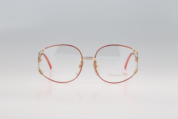 Christian Dior 2590 43, Vintage 80s gold and red … - image 1
