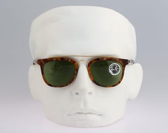 Ray Ban B&L Gastby Style 5 W 1521, Vintage 90-tals fyrkantiga pilotsolglasögon för män och kvinnor, NOS