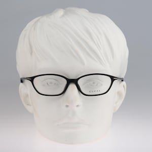 Gucci GG 2428 807, Vintage 90s black small rectangle cat eye eyeglasses frames womens NOS