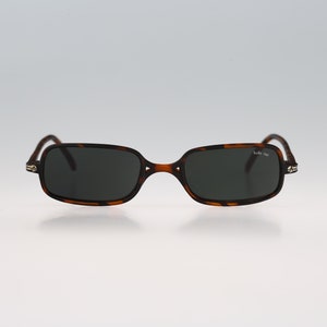 Bolle 713, Vintage 90s tortoise small rectangle sunglasses mens & women, NOS