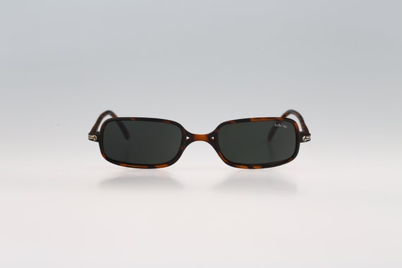 Bolle 713, Vintage 90s Tortoise Small Rectangle Sunglasses  display picture 2