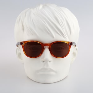 Emiliana Dallari LUI 827, Vintage 90s unique tortoise small square sunglasses men & women, NOS