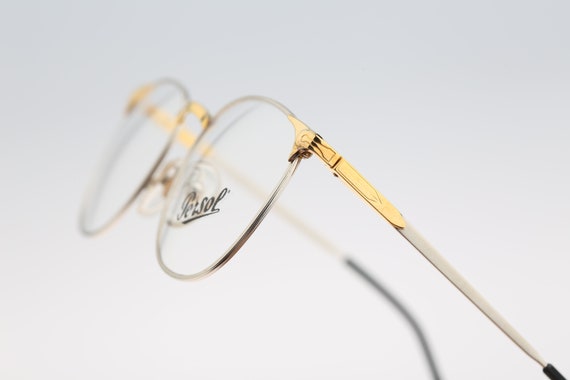 Persol Ratti Alya, Vintage 90s gold and silver sq… - image 7