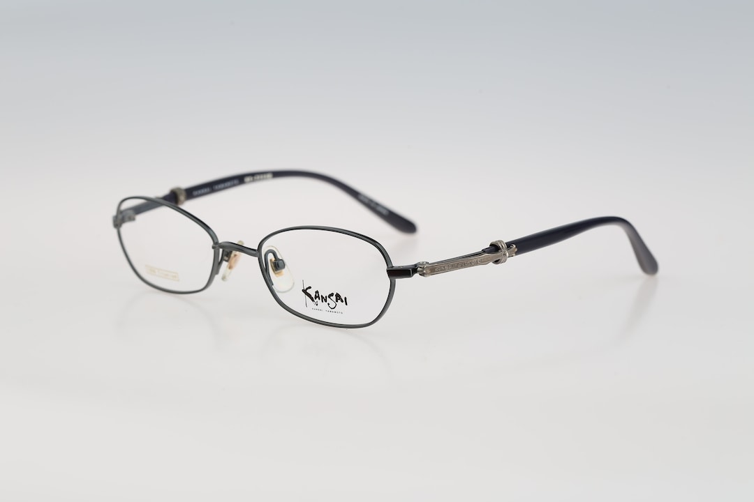 Lunettes Design Kansai Yamamoto KY-3110 Argent Transparent Démi-monture - Neuf Sans étiquette