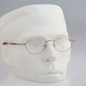 Vanni Da Milano 312 168, Vintage 90s gold oval eyeglasses frames mens & womens NOS