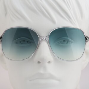 Silhouette M 1746 20 C 1691, Vintage 90er Jahre einzigartige getönte türkise Linsen klar Butterfly Sonnenbrille Damen, NOS
