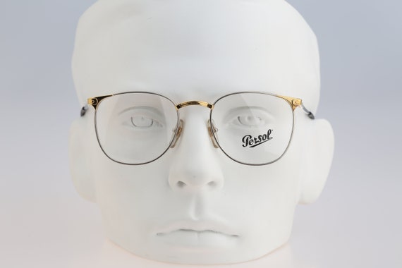 Persol Ratti Alya, Vintage 90s gold and silver sq… - image 1