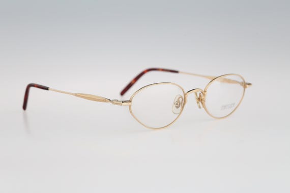 Matsuda 10120 PG, Vintage 90s victorian gold small cat eye glasses frames womens NOS View 5