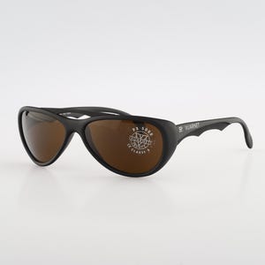 Vuarnet Pouilloux Ref. 103 NMA, Vintage 90er Jahre matt schwarz gewickelte Aviator Sonnenbrille Herren & Damen NOS
