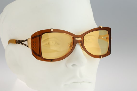 Jean Paul Gaultier 56-6204、ヴィンテージ 90 年代 イエロー レンズ 