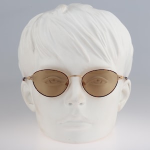Silhouette M 6343 30 V 6053 , Vintage 80s tinted lenses gold & tortoise cat eye sunglasses women, NOS