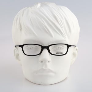 Moschino M 3564 V 95, Vintage 90s black small rectangle eyeglasses frames womens NOS