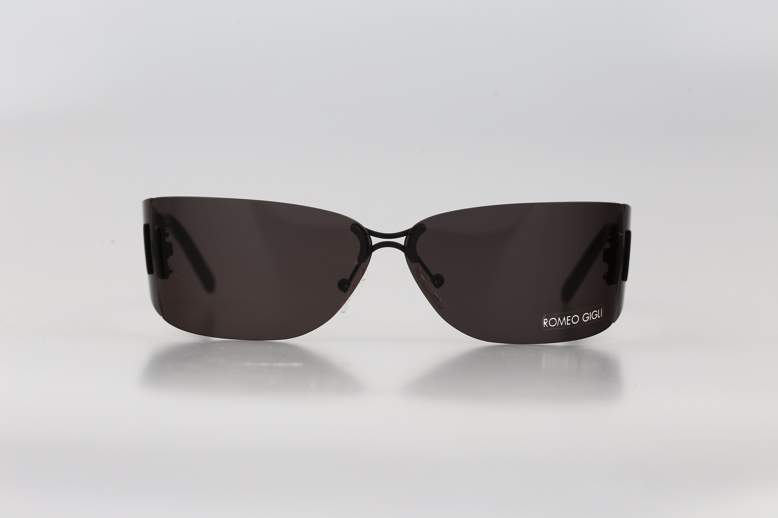 Romeo Gigli RG 61001, Vintage 2000s Black Wrap Side Shileds