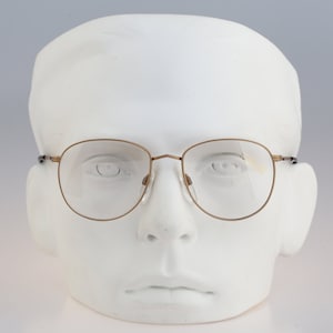 Silhouette M 6145 30 V 6055, Vintage 90s gold panto round eyeglasses frames men & womens NOS
