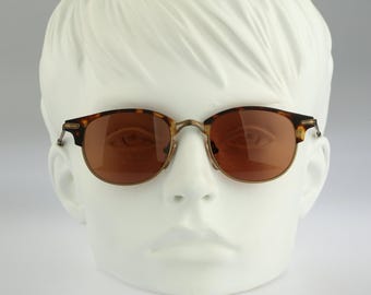Roy Tower Old Time 35 dh, Vintage 90s unique antique gold & tortoise small clubmaster sunglasses men and women NOS
