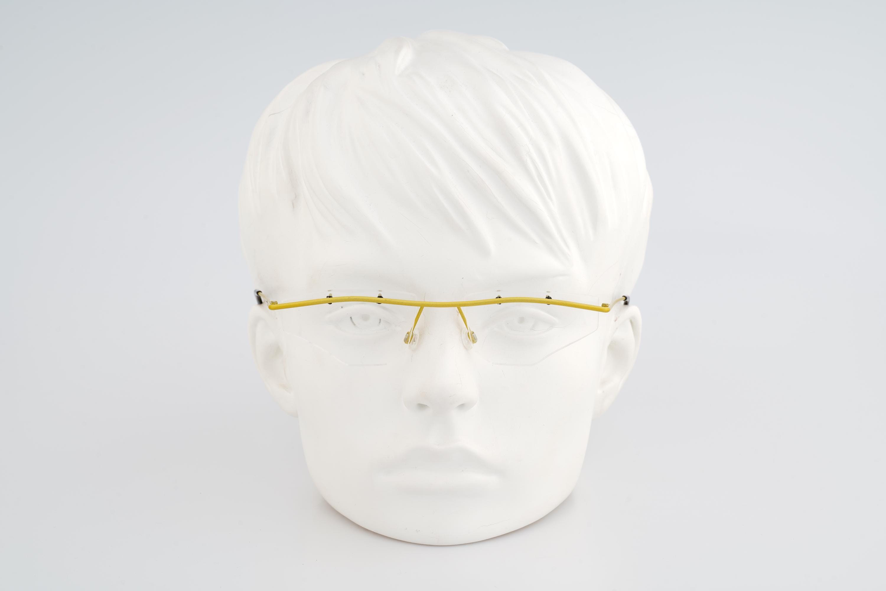 PASS 10 118, Vintage 90s Unique Browline Green Semi Rimless